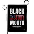 Ornament Collection 13 x 18.5 in. US Black History Month Garden Flag with Support Cause Double-Sided  Vertical Flags OR583596